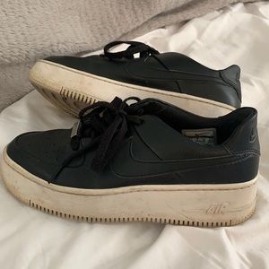 Black leather nike Air Force 1